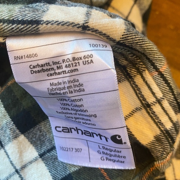Carharrt plaid flannel button down - Picture 9 of 11